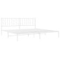 vidaXL Estructura de cama con cabecero metal blanca 200x200 cm vidaXL Estructura de cama con cabecero metal blanca 200x200 cm