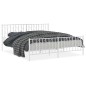 vidaXL Estructura cama metal con cabecero y pie cama blanco 183x213 cm
