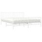 vidaXL Estructura cama metal con cabecero y pie cama blanco 183x213 cm