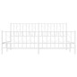 vidaXL Estructura cama metal con cabecero y pie cama blanco 183x213 cm