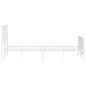 vidaXL Estructura cama metal con cabecero y pie cama blanco 183x213 cm