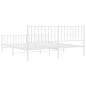 vidaXL Estructura cama metal con cabecero y pie cama blanco 183x213 cm