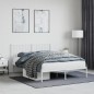 vidaXL Estructura de cama con cabecero metal blanca 140x200 cm vidaXL Estructura de cama con cabecero metal blanca 140x200 cm