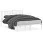 vidaXL Estructura de cama con cabecero metal blanca 140x200 cm vidaXL Estructura de cama con cabecero metal blanca 140x200 cm