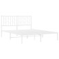 vidaXL Estructura de cama con cabecero metal blanca 140x200 cm vidaXL Estructura de cama con cabecero metal blanca 140x200 cm