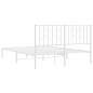 vidaXL Estructura de cama con cabecero metal blanca 140x200 cm vidaXL Estructura de cama con cabecero metal blanca 140x200 cm