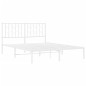 vidaXL Estructura de cama de metal con cabecero blanca 135x190 cm vidaXL Estructura de cama de metal con cabecero blanca 135x190 cm