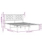 vidaXL Estructura de cama de metal con cabecero blanca 135x190 cm vidaXL Estructura de cama de metal con cabecero blanca 135x190 cm
