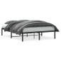 vidaXL Estructura de cama de metal negro 135x190 cm vidaXL Estructura de cama de metal negro 135x190 cm