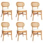 vidaXL Sillas de comedor 6 unidades lino marrón claro