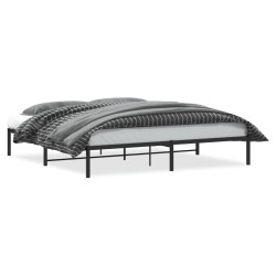 vidaXL Estructura de cama de metal negro 193x203 cm