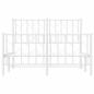 vidaXL Estructura cama metal con cabecero y estribo blanco 120x200 cm vidaXL Estructura cama metal con cabecero y estribo blanco 120x200 cm