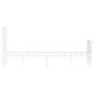 vidaXL Estructura cama metal con cabecero y estribo blanco 120x200 cm vidaXL Estructura cama metal con cabecero y estribo blanco 120x200 cm