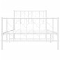 vidaXL Estructura cama metal cabecero y pie de cama blanca 100x190 cm vidaXL Estructura cama metal cabecero y pie de cama blanca 100x190 cm