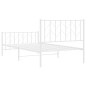 vidaXL Estructura cama metal cabecero y pie de cama blanca 100x190 cm vidaXL Estructura cama metal cabecero y pie de cama blanca 100x190 cm