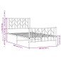vidaXL Estructura cama metal cabecero y pie de cama blanca 100x190 cm vidaXL Estructura cama metal cabecero y pie de cama blanca 100x190 cm