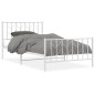 vidaXL Estructura cama metal con cabecero y pie cama blanca 107x203 cm vidaXL Estructura cama metal con cabecero y pie cama blanca 107x203 cm