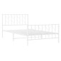 vidaXL Estructura cama metal con cabecero y pie cama blanca 107x203 cm vidaXL Estructura cama metal con cabecero y pie cama blanca 107x203 cm