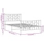 vidaXL Estructura cama metal con cabecero y pie cama blanca 107x203 cm vidaXL Estructura cama metal con cabecero y pie cama blanca 107x203 cm