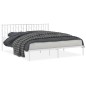 vidaXL Estructura de cama de metal con cabecero blanco 183x213 cm vidaXL Estructura de cama de metal con cabecero blanco 183x213 cm