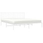 vidaXL Estructura de cama de metal con cabecero blanco 183x213 cm vidaXL Estructura de cama de metal con cabecero blanco 183x213 cm