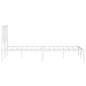 vidaXL Estructura de cama de metal con cabecero blanco 183x213 cm vidaXL Estructura de cama de metal con cabecero blanco 183x213 cm