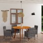 vidaXL Juego de comedor para jardín 5 piezas gris antracita