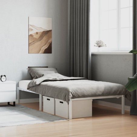 vidaXL Estructura de cama de metal blanca 100x200 cm