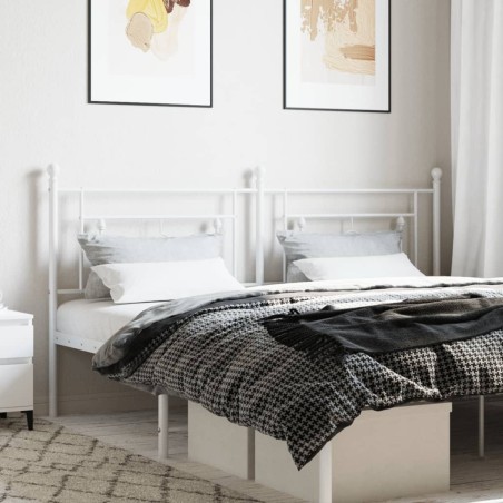 vidaXL Cabecero de metal blanco 180 cm