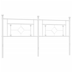 vidaXL Cabecero de metal blanco 180 cm