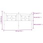 vidaXL Cabecero de metal blanco 180 cm
