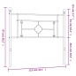 vidaXL Cabecero de metal blanco 107 cm vidaXL Cabecero de metal blanco 107 cm