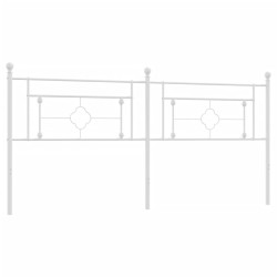 vidaXL Cabecero de metal blanco 200 cm