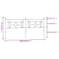 vidaXL Cabecero de metal blanco 200 cm vidaXL Cabecero de metal blanco 200 cm