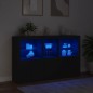 vidaXL Aparador con luces LED negro 162x37x100 cm vidaXL Aparador con luces LED negro 162x37x100 cm