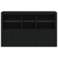 vidaXL Aparador con luces LED negro 162x37x100 cm vidaXL Aparador con luces LED negro 162x37x100 cm