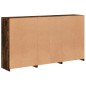 vidaXL Aparador con luces LED roble ahumado 181,5x37x100 cm vidaXL Aparador con luces LED roble ahumado 181,5x37x100 cm