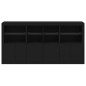 vidaXL Aparador con luces LED negro 202x37x100 cm vidaXL Aparador con luces LED negro 202x37x100 cm