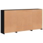 vidaXL Aparador con luces LED negro 202x37x100 cm vidaXL Aparador con luces LED negro 202x37x100 cm