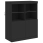 vidaXL Aparador con luces LED negro 202x37x100 cm vidaXL Aparador con luces LED negro 202x37x100 cm