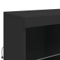 vidaXL Aparador con luces LED negro 202x37x100 cm vidaXL Aparador con luces LED negro 202x37x100 cm