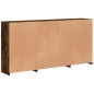 vidaXL Aparador con luces LED roble ahumado 202x37x100 cm vidaXL Aparador con luces LED roble ahumado 202x37x100 cm