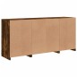 vidaXL Aparador con luces LED roble ahumado 142,5x37x67 cm vidaXL Aparador con luces LED roble ahumado 142,5x37x67 cm