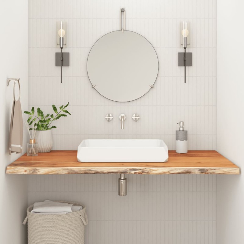 vidaXL Encimera de baño rectangular madera maciza acacia 100x60x2,5 cm vidaXL Encimera de baño rectangular madera maciza acacia 100x60x2,5 cm