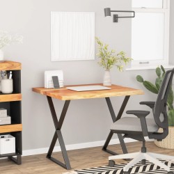 vidaXL Tablero rectangular madera de acacia borde vivo 110x80x2,5 cm