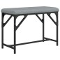 vidaXL Banco de comedor acero y tela gris claro 62x32x45 cm vidaXL Banco de comedor acero y tela gris claro 62x32x45 cm