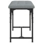vidaXL Banco de comedor acero y tela gris claro 62x32x45 cm vidaXL Banco de comedor acero y tela gris claro 62x32x45 cm