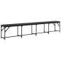 vidaXL Banco de comedor acero y cuero sintético negro 248x32x45 cm vidaXL Banco de comedor acero y cuero sintético negro 248x32x45 cm