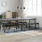 vidaXL Banco de comedor acero y cuero sintético negro 248x32x45 cm vidaXL Banco de comedor acero y cuero sintético negro 248x32x45 cm
