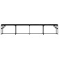 vidaXL Banco de comedor acero y cuero sintético negro 248x32x45 cm vidaXL Banco de comedor acero y cuero sintético negro 248x32x45 cm